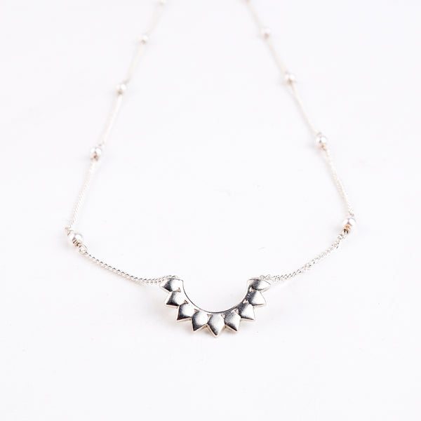 Petal Necklace with Pearls