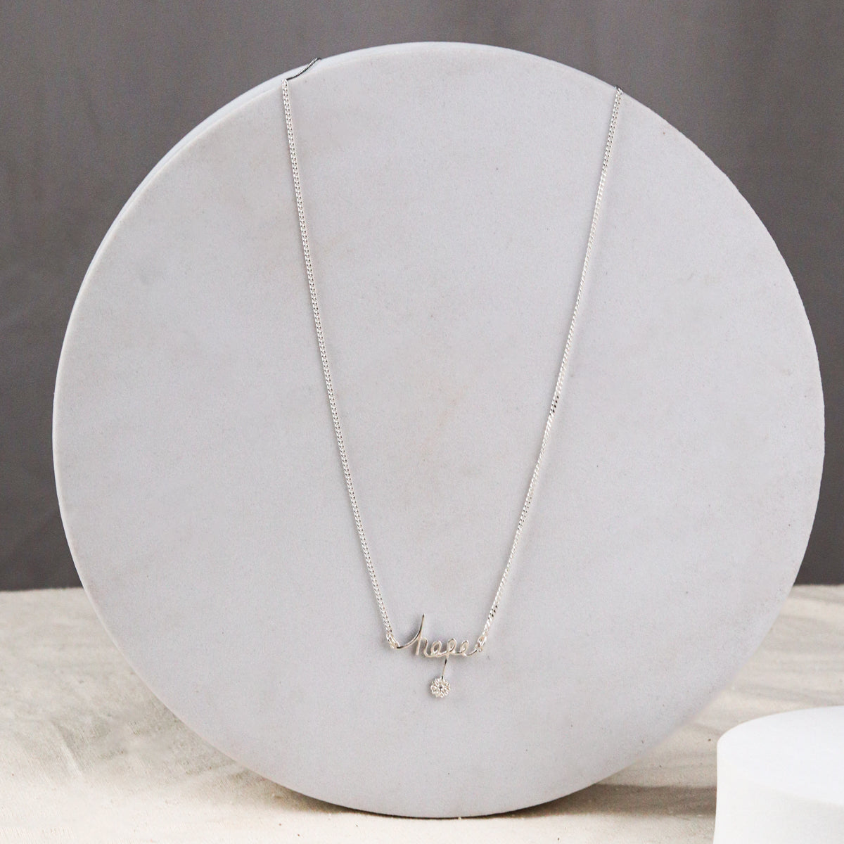 Silver Necklace with Hope Pendant