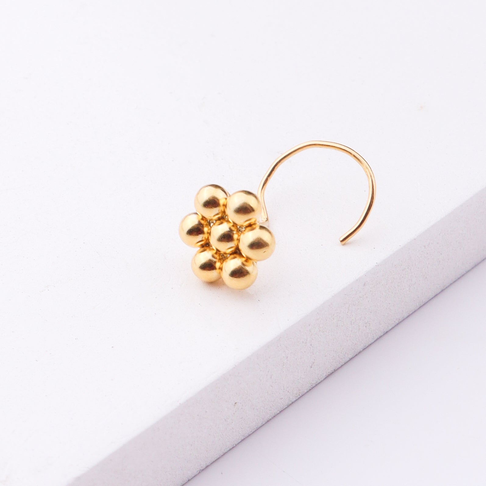Itihaas Kudi Nose pin Big (Pierced) | 22K Gold Plated