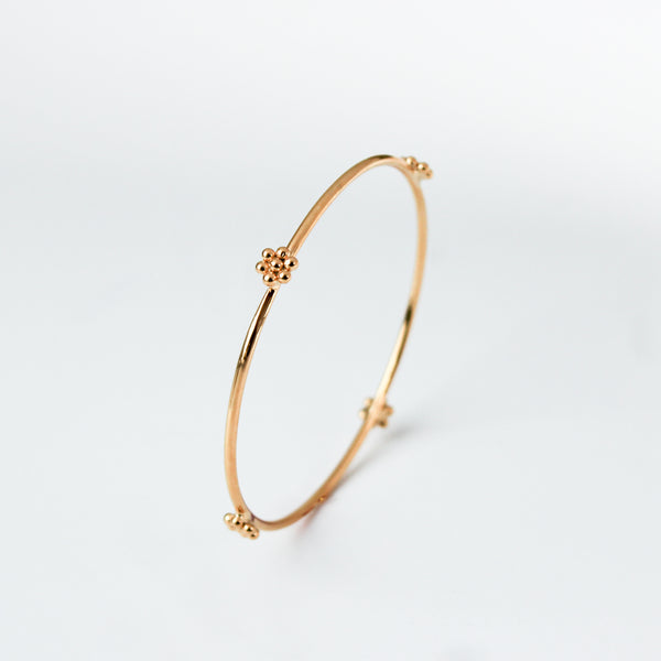 Silver Small Kudi Bangle | 92.5 Silver | 22K Gold Plated