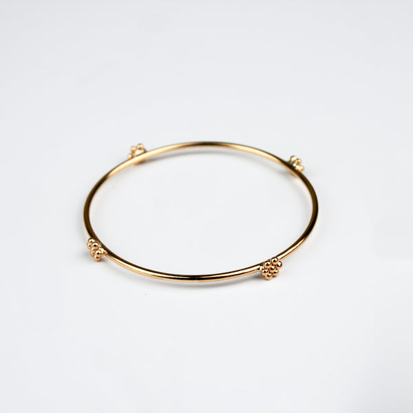 Silver Small Kudi Bangle | 92.5 Silver | 22K Gold Plated