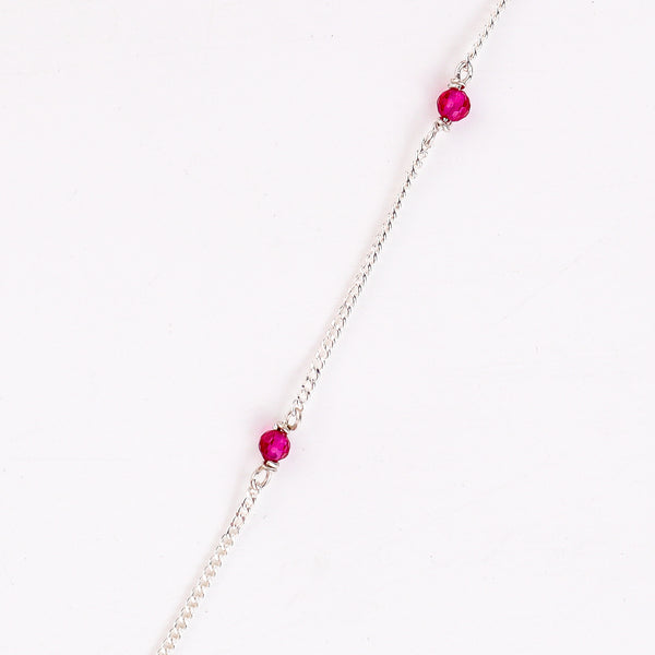 Petal Necklace with Rubies