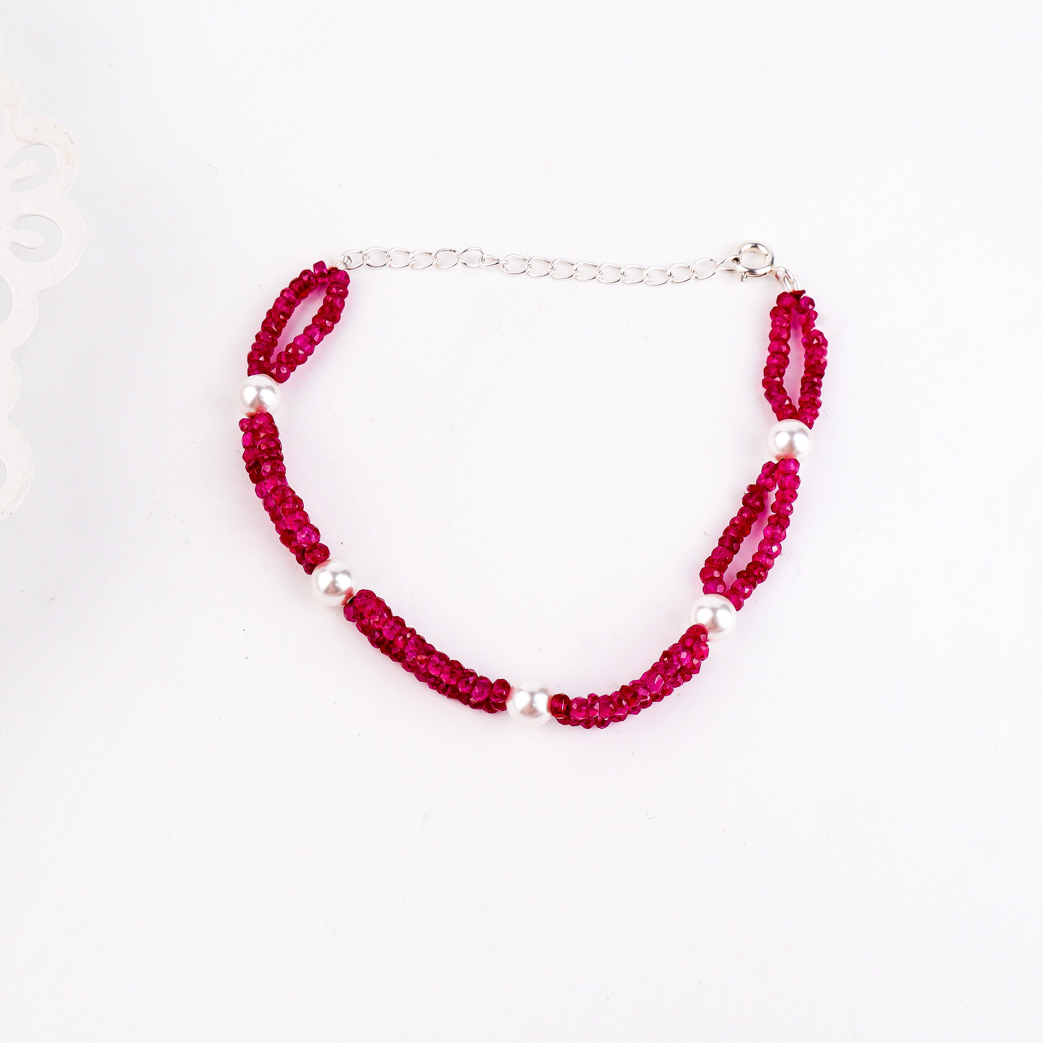 Ruby & Pearl Bracelet