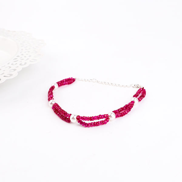 Ruby & Pearl Bracelet
