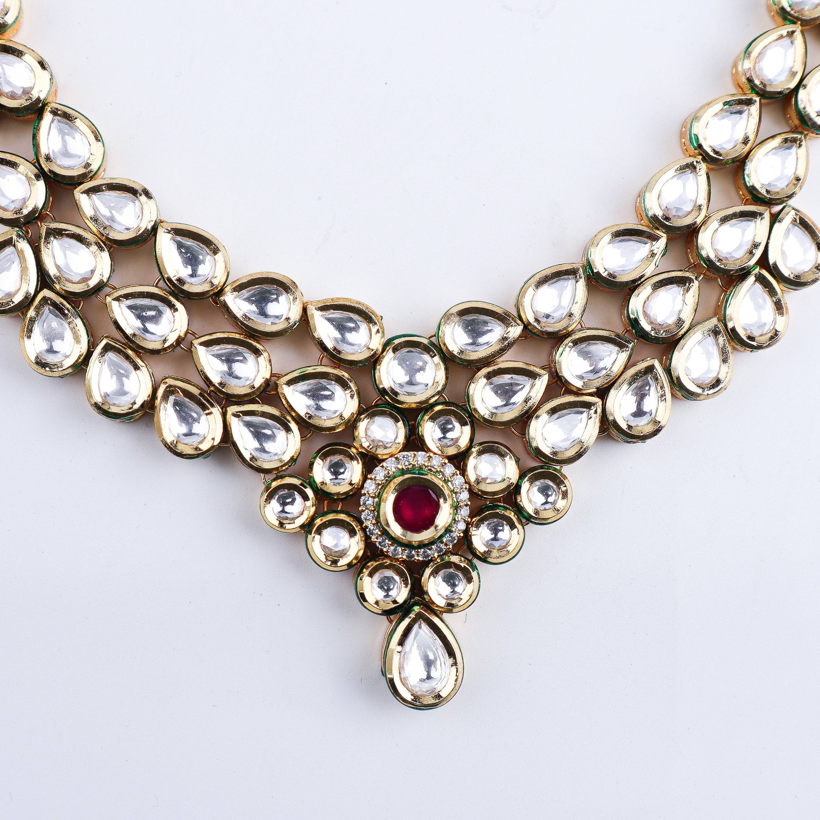 Close-up of 22K Gold-Plated Fashion Set showcasing intricate detailing, fine craftsmanship, and rich 22K gold plating