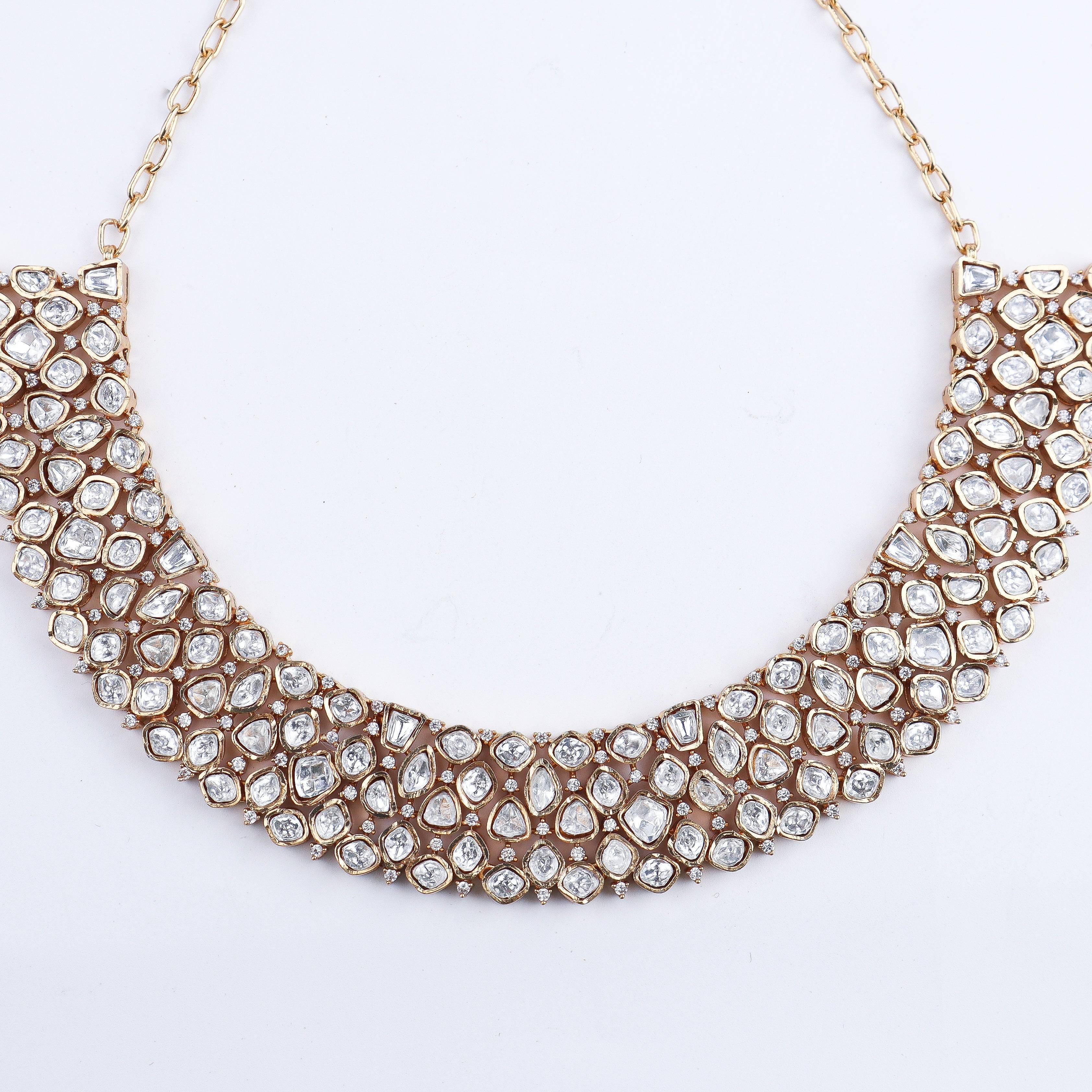 Close-up of 22K Gold-Plated Fashion Set showcasing intricate detailing, fine craftsmanship, and rich 22K gold plating