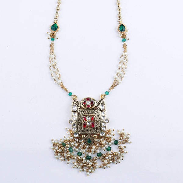 Close-up of 22K Gold-Plated Fashion Set showcasing intricate detailing, fine craftsmanship, and rich 22K gold plating
