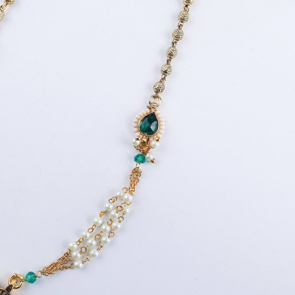 Close-up of 22K Gold-Plated Fashion Set showcasing intricate detailing, fine craftsmanship, and rich 22K gold plating