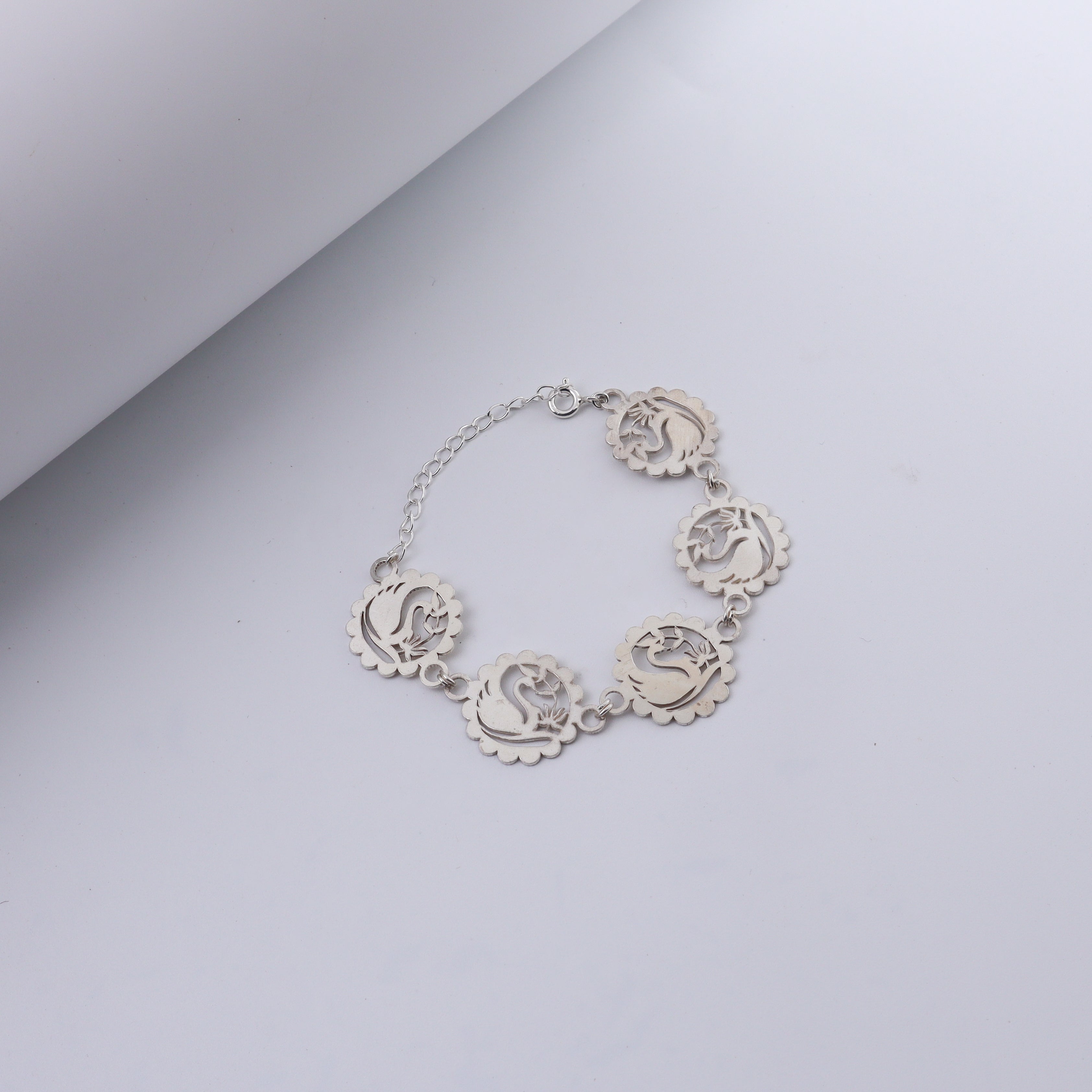 Silver Swan Multi-Motif Bracelet