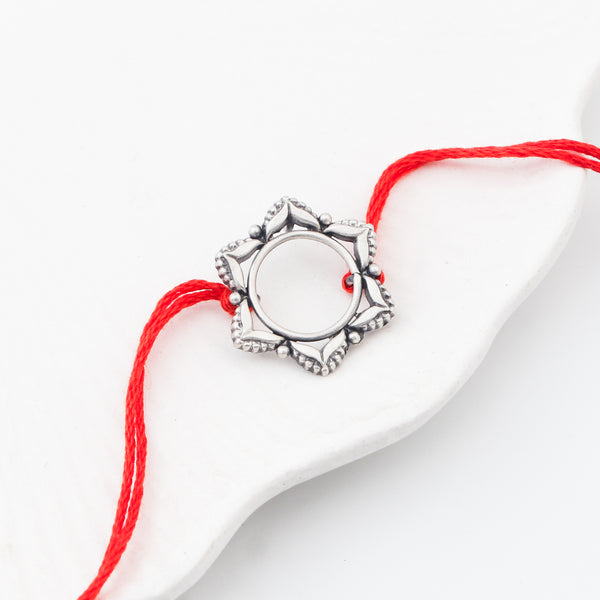Handcrafted Silver Rakhi/Pendant