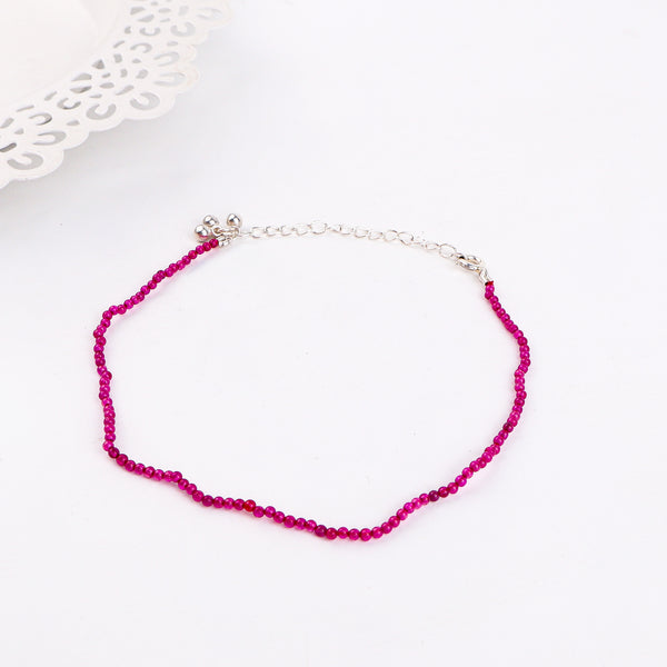 Ruby Anklet with Ghungroo