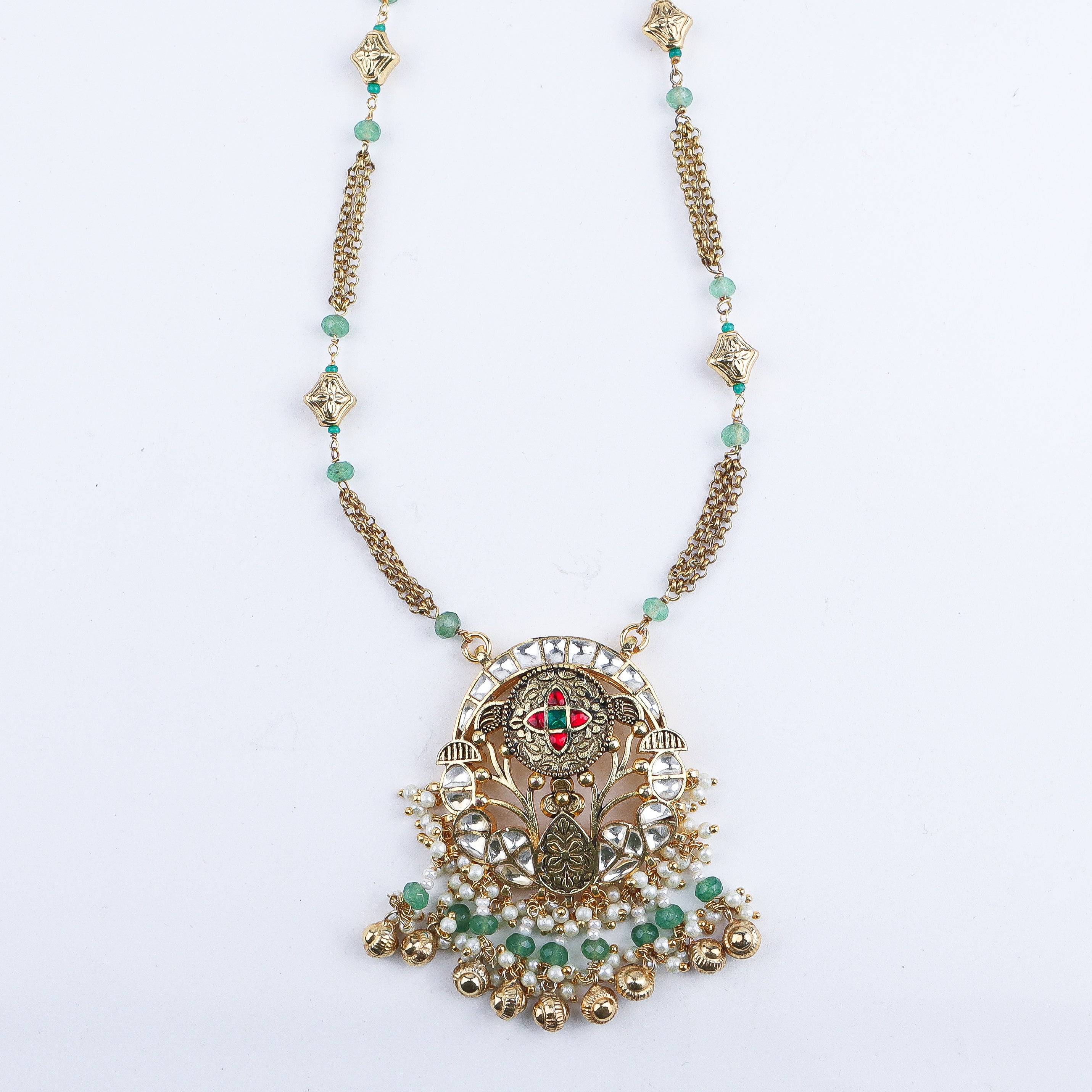 Close-up of 22K Gold-Plated Fashion Set showcasing intricate detailing, fine craftsmanship, and rich 22K gold plating