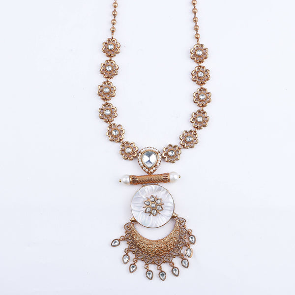 Close-up of 22K Gold-Plated Fashion Set showcasing intricate detailing, fine craftsmanship, and rich 22K gold plating