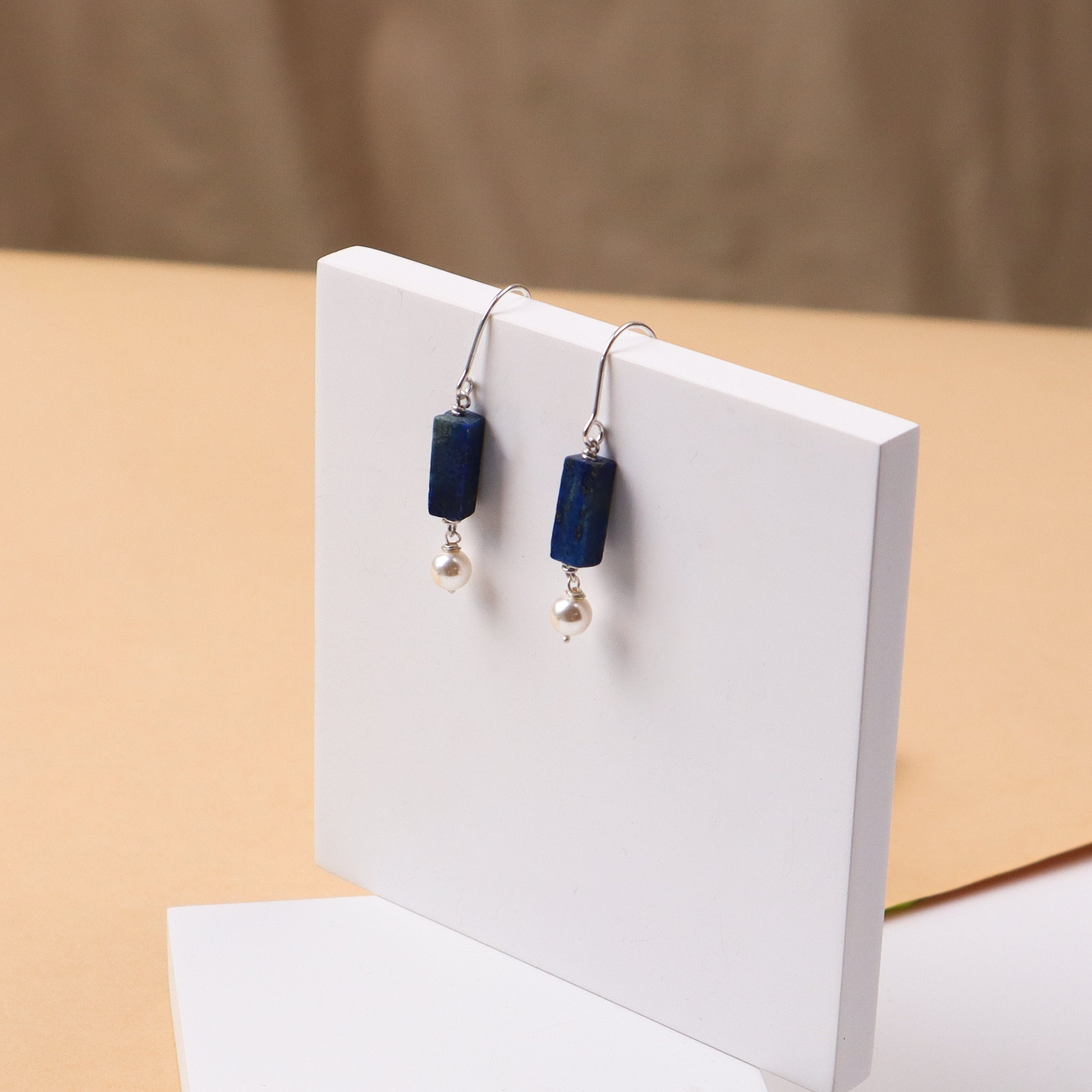 Silver Lapis Lazuli Earring
