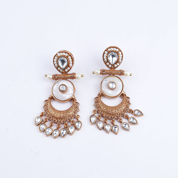 Close-up of 22K Gold-Plated Fashion Set showcasing intricate detailing, fine craftsmanship, and rich 22K gold plating