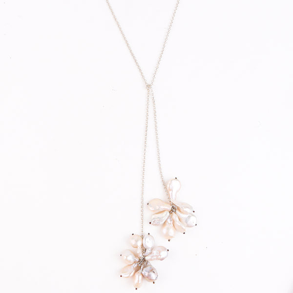 Tie and Wear Necklace with Fresh Water Pearls