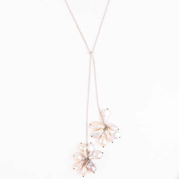 Tie and Wear Necklace with Fresh Water Pearls