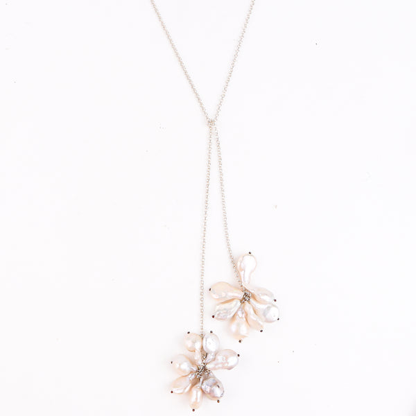 Tie and Wear Necklace with Fresh Water Pearls