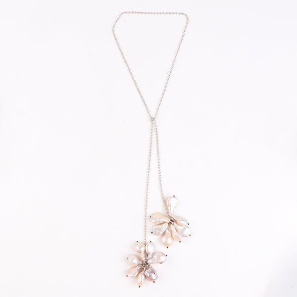Tie and Wear Necklace with Fresh Water Pearls