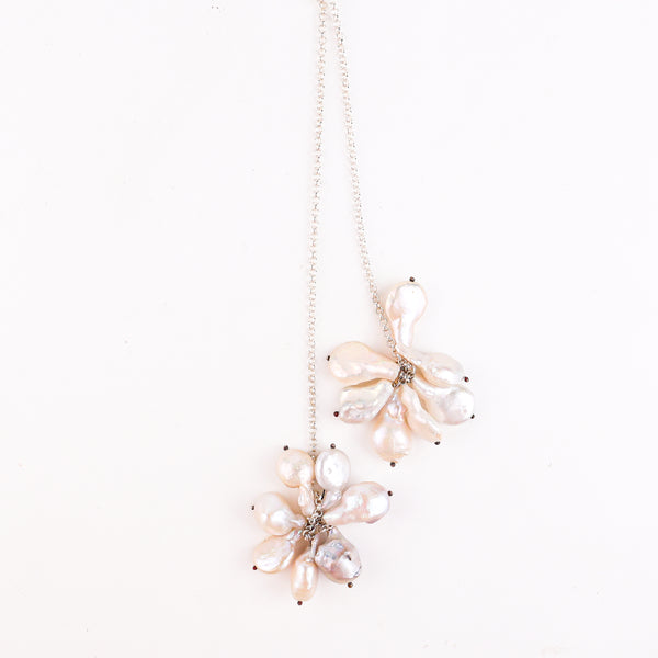 Tie and Wear Necklace with Fresh Water Pearls
