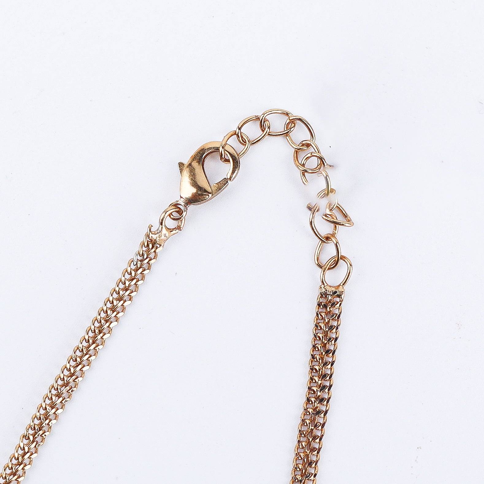 Angled view of 22K gold-plated fashion Set highlighting the coordinated design, elegant structure, and polished gold finish