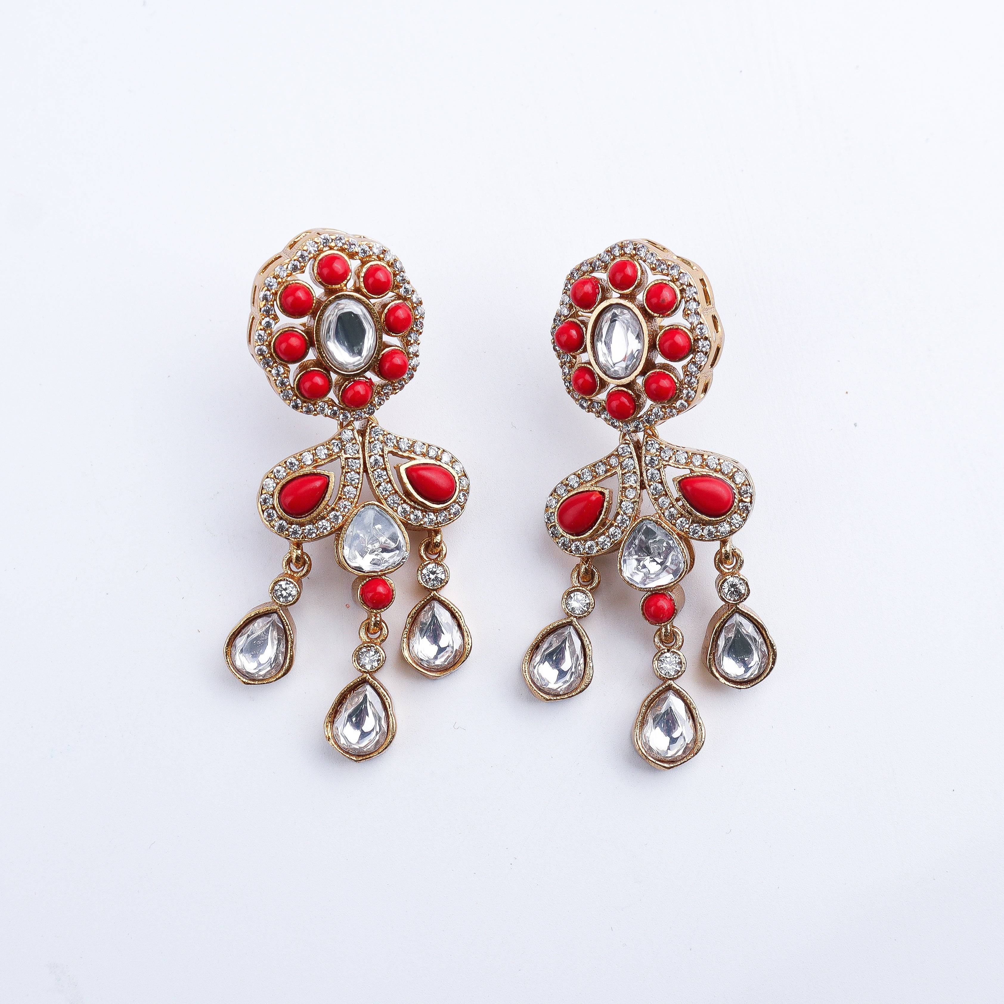 Close-up of 22K Gold-Plated Fashion Set showcasing intricate detailing, fine craftsmanship, and rich 22K gold plating