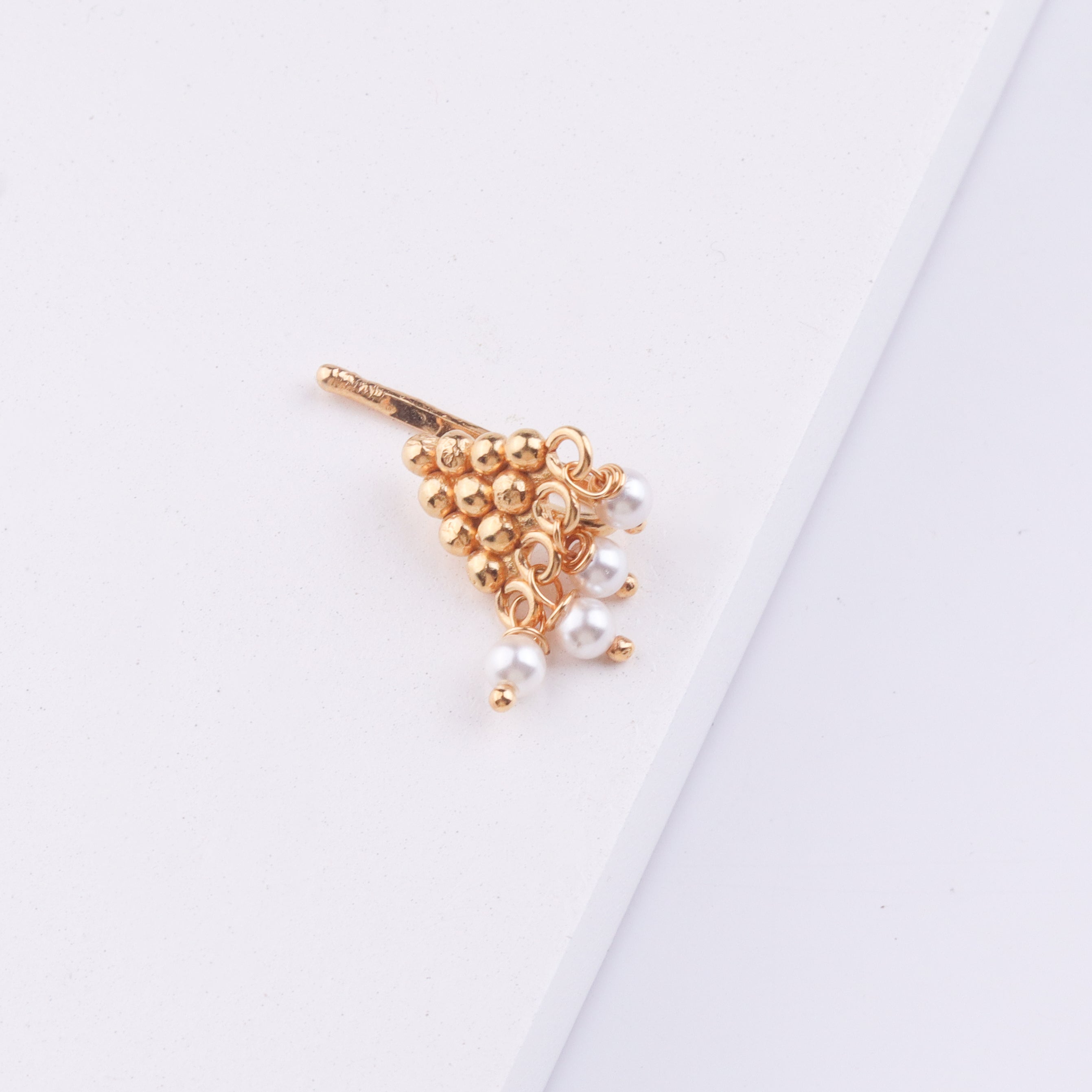Pyramid Clip-On Nose Pin | 22K Gold-Plated (Large)