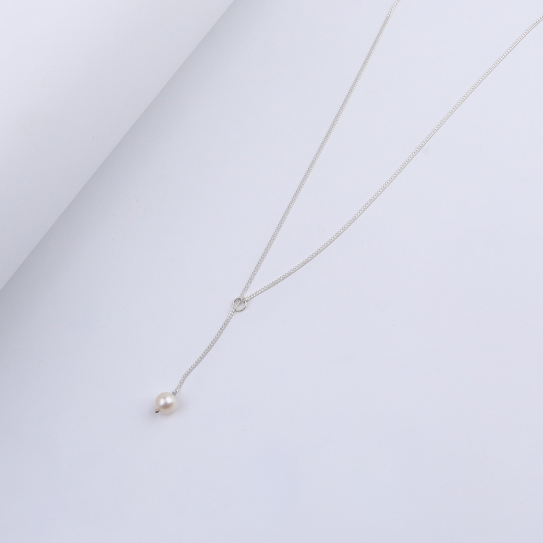 Silver Flexible 'Y' Necklace