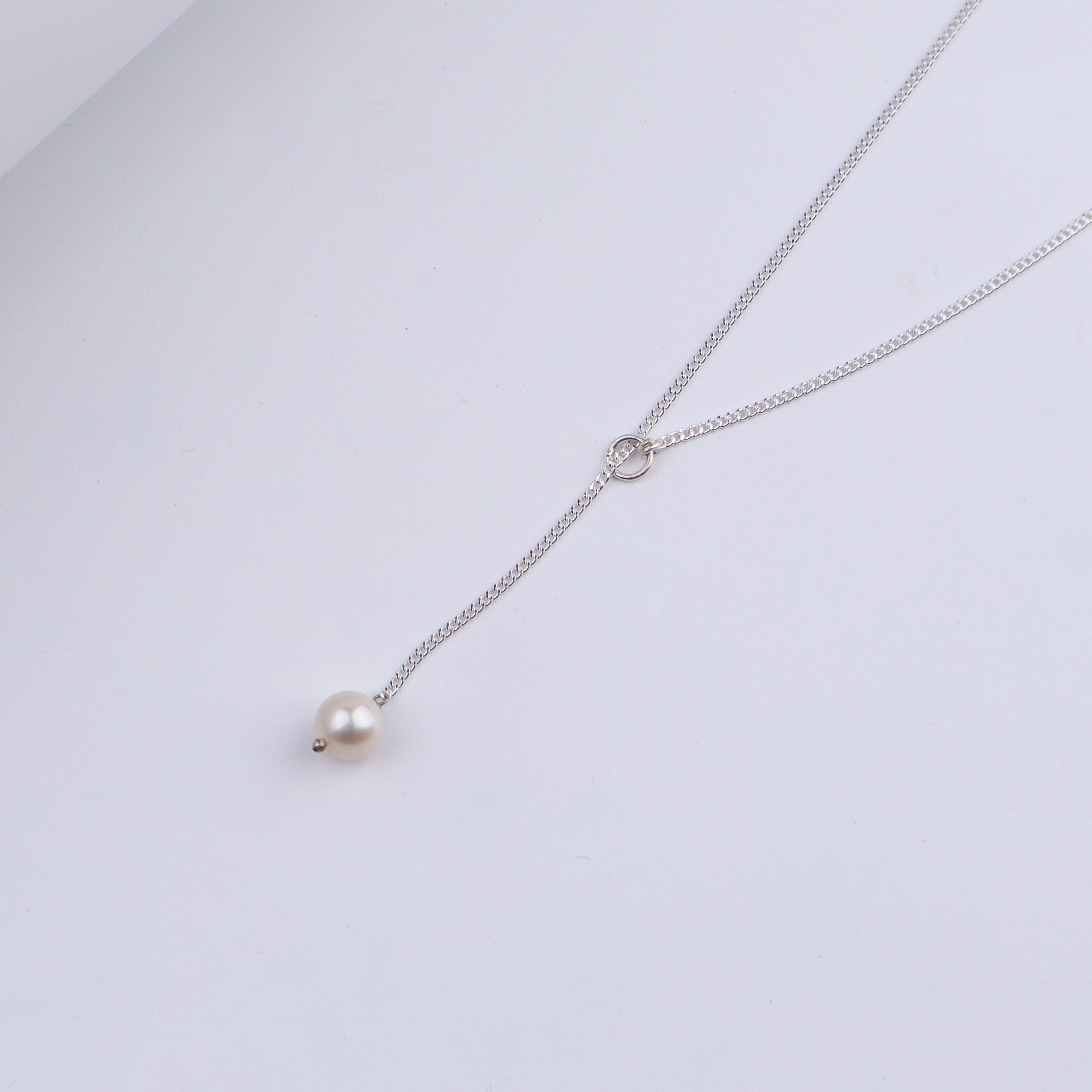 Silver Flexible 'Y' Necklace