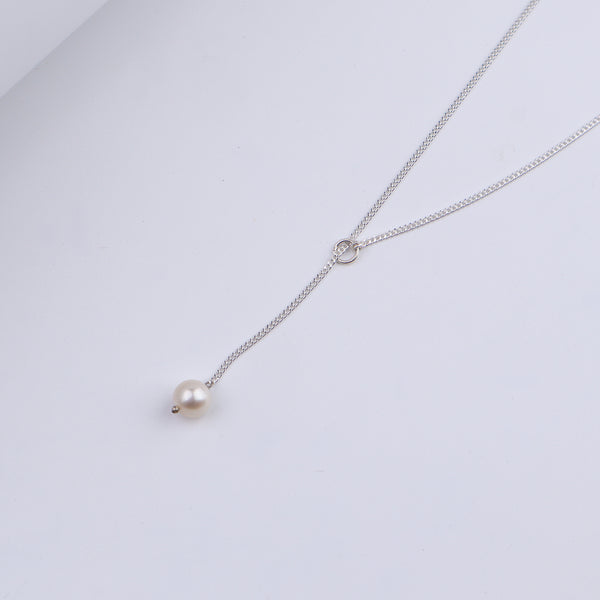 Silver Flexible 'Y' Necklace