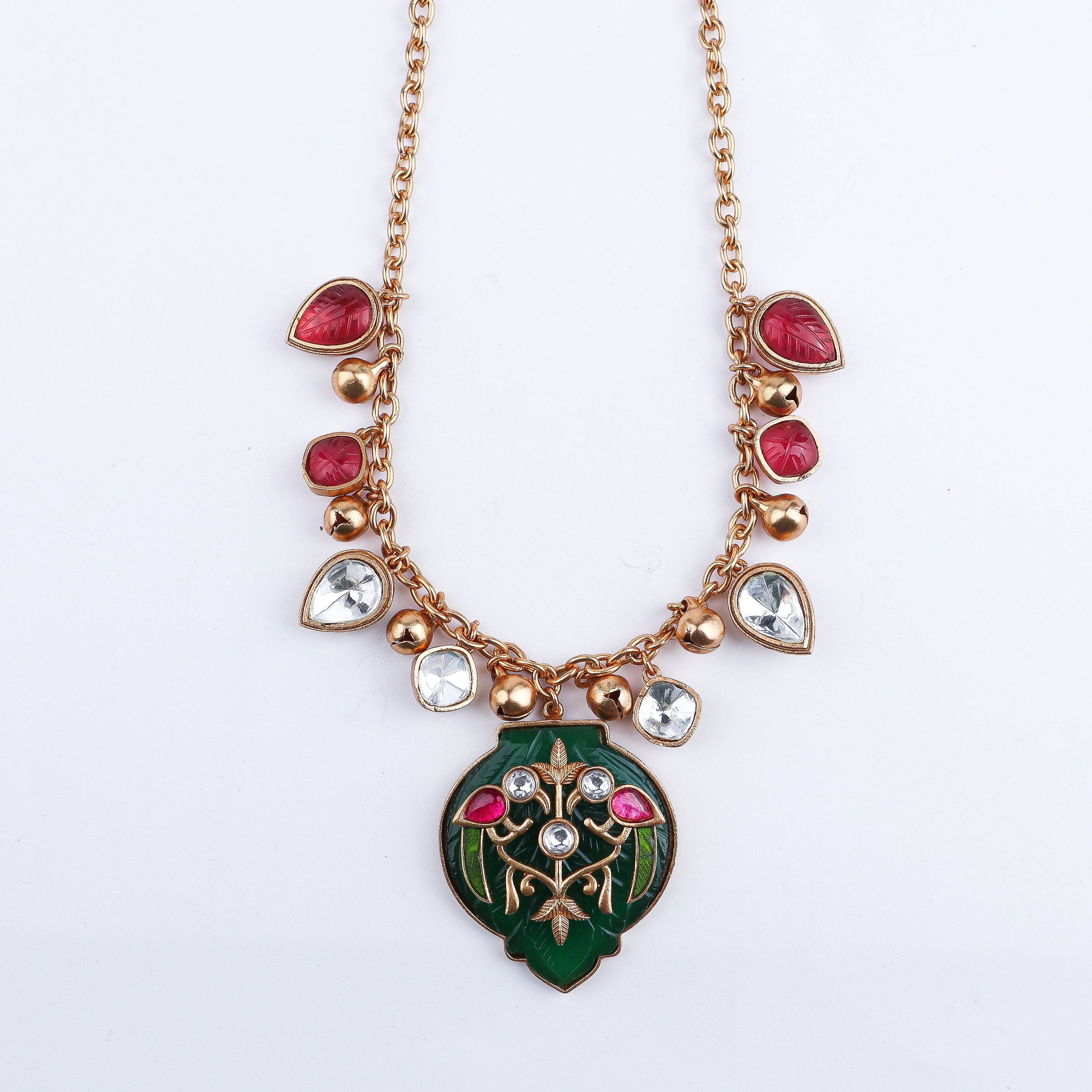Close-up of 22K Gold-Plated Fashion Set showcasing intricate detailing, fine craftsmanship, and rich 22K gold plating