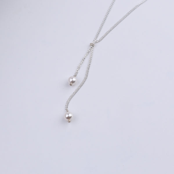 Dainty Dangling Pearl Necklace