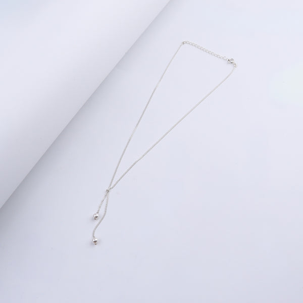 Dainty Dangling Pearl Necklace
