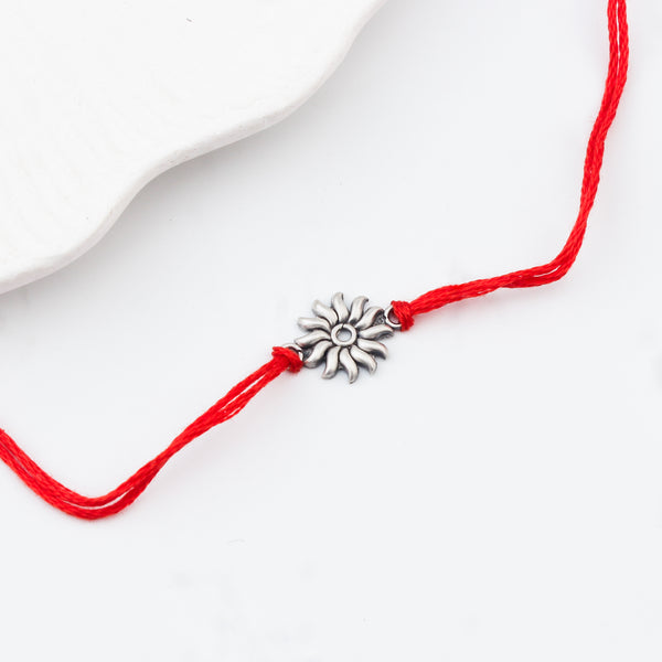 Silver Surya Rakhi small