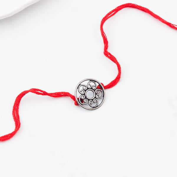 Silver Round Rakhi/Pendant