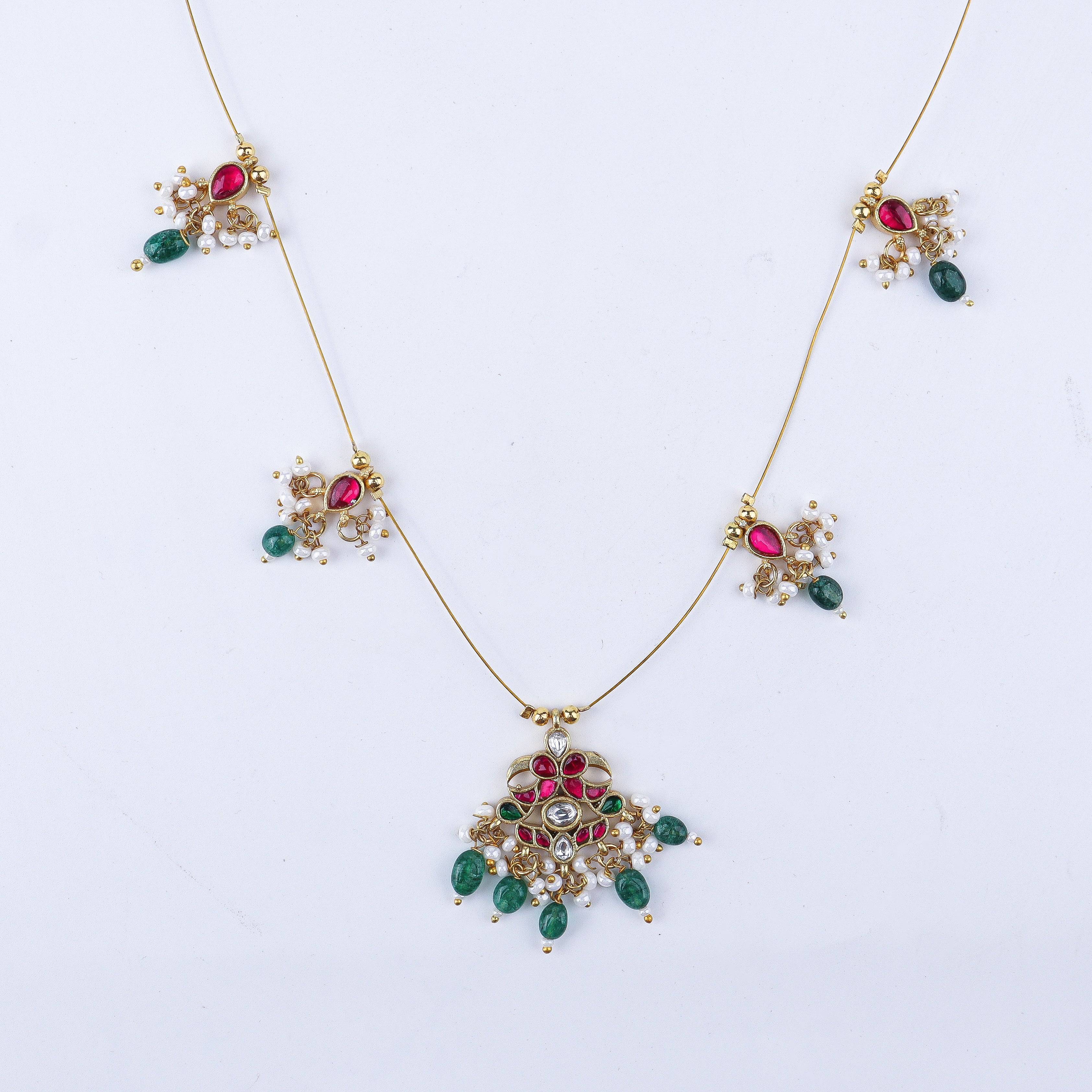 Close-up of 22K gold-plated fashion necklace showcasing intricate detailing, fine craftsmanship, and rich 22K gold plating