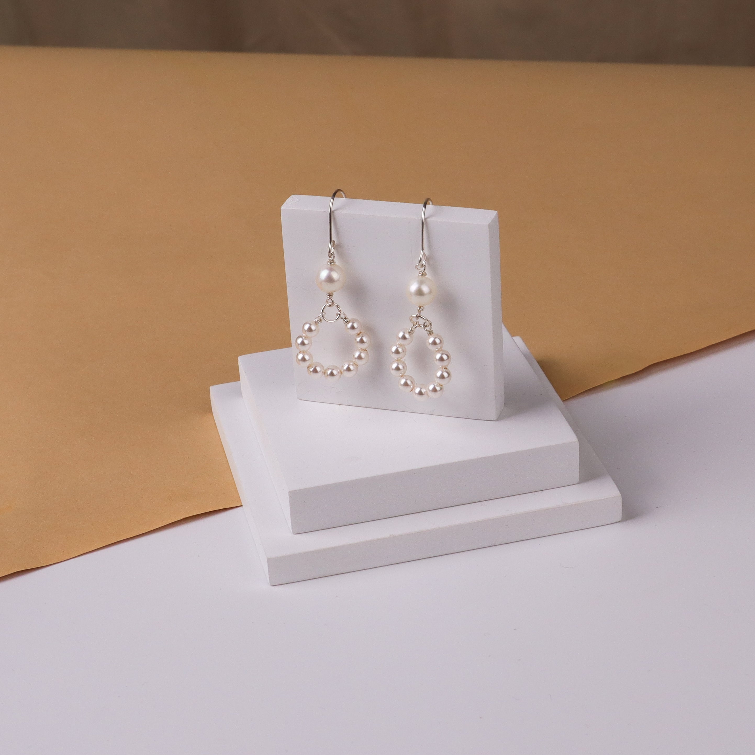 Silver Earring with Pearls