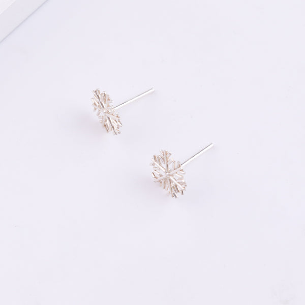 Silver snowflake earrings