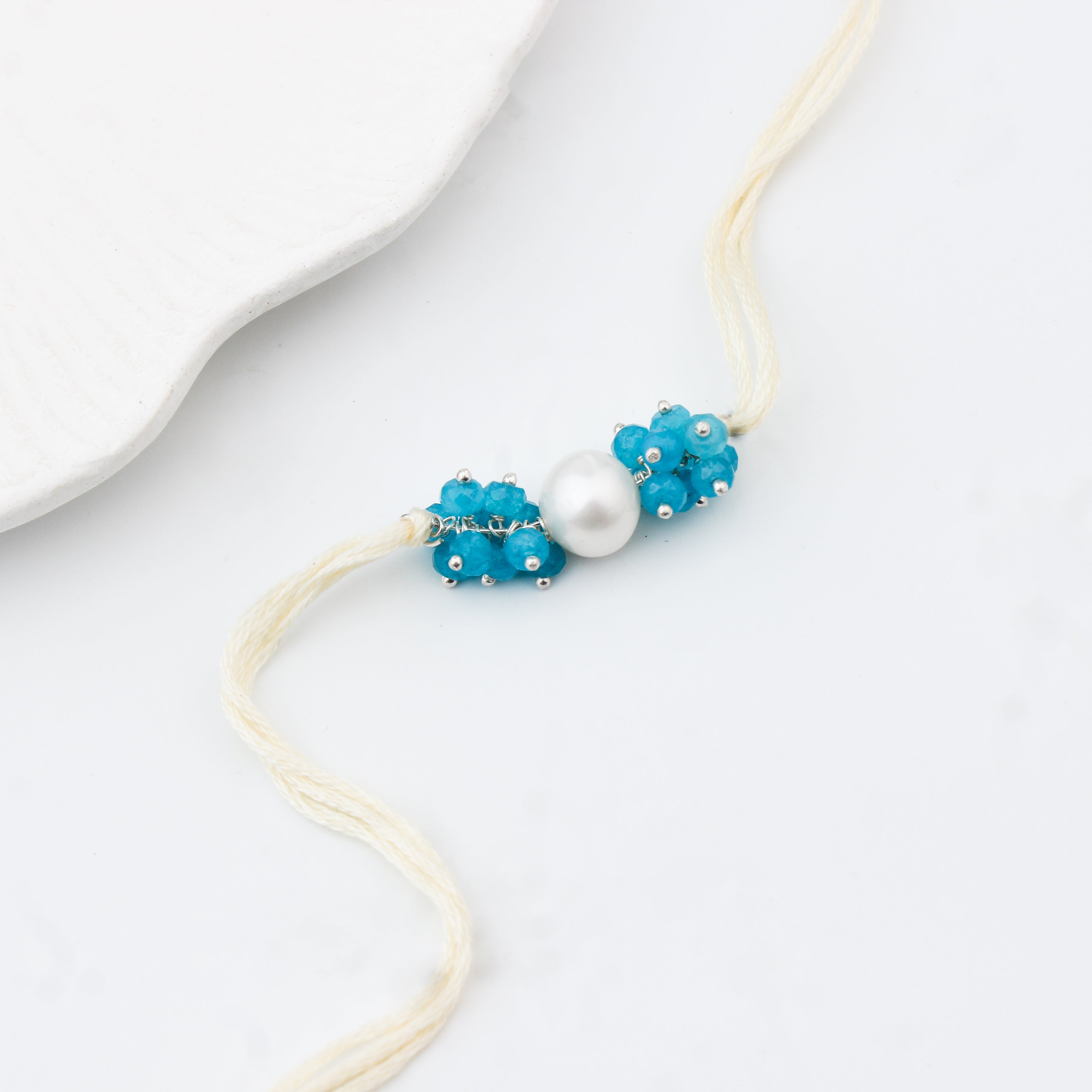 Handmade Jade and Pearl Rakhi