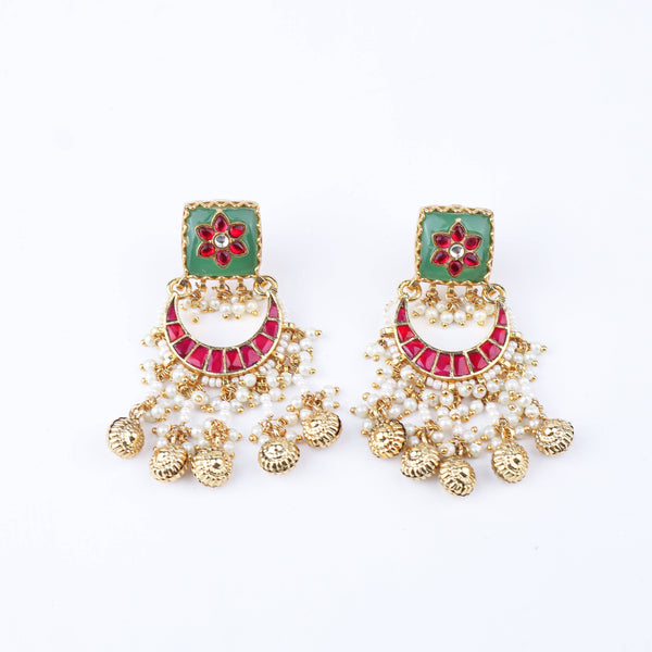 Close-up of 22K Gold-Plated Fashion Set showcasing intricate detailing, fine craftsmanship, and rich 22K gold plating