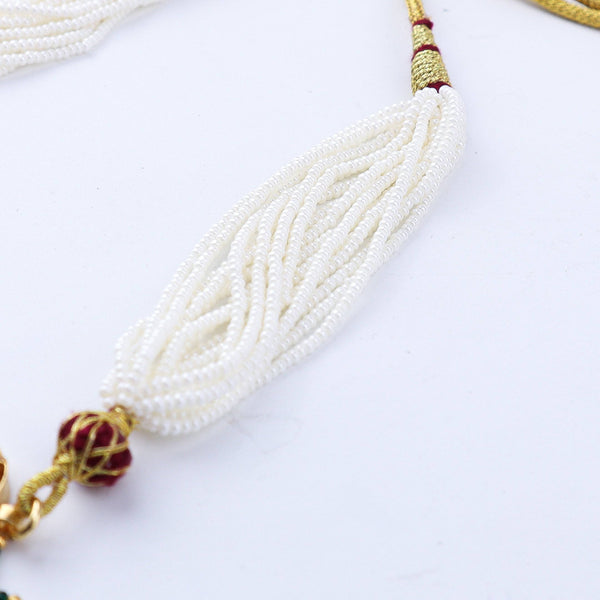 Angled view of the 22K gold-plated fashion set highlighting its coordinated design, elegant structure, and polished gold finish