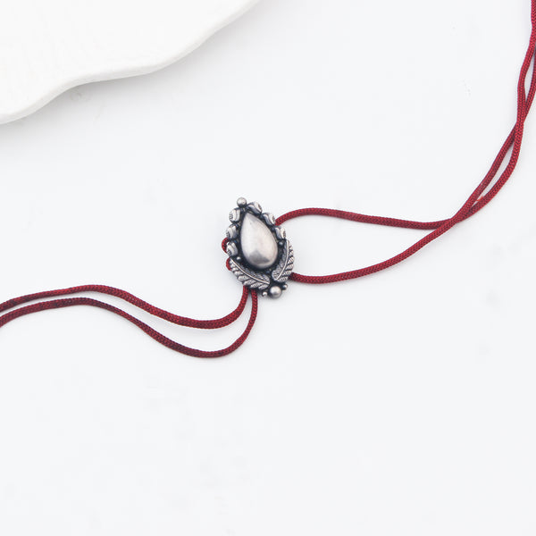 Handcrafted Silver Rakhi/Pendant: Drop