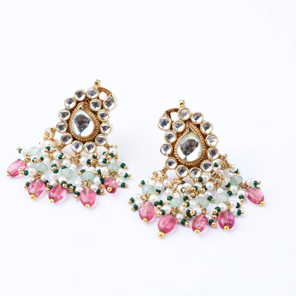 Flat-lay of 22K Gold-Plated Fashion Set with complementary gold-plated jewelry and elegant festive accessories