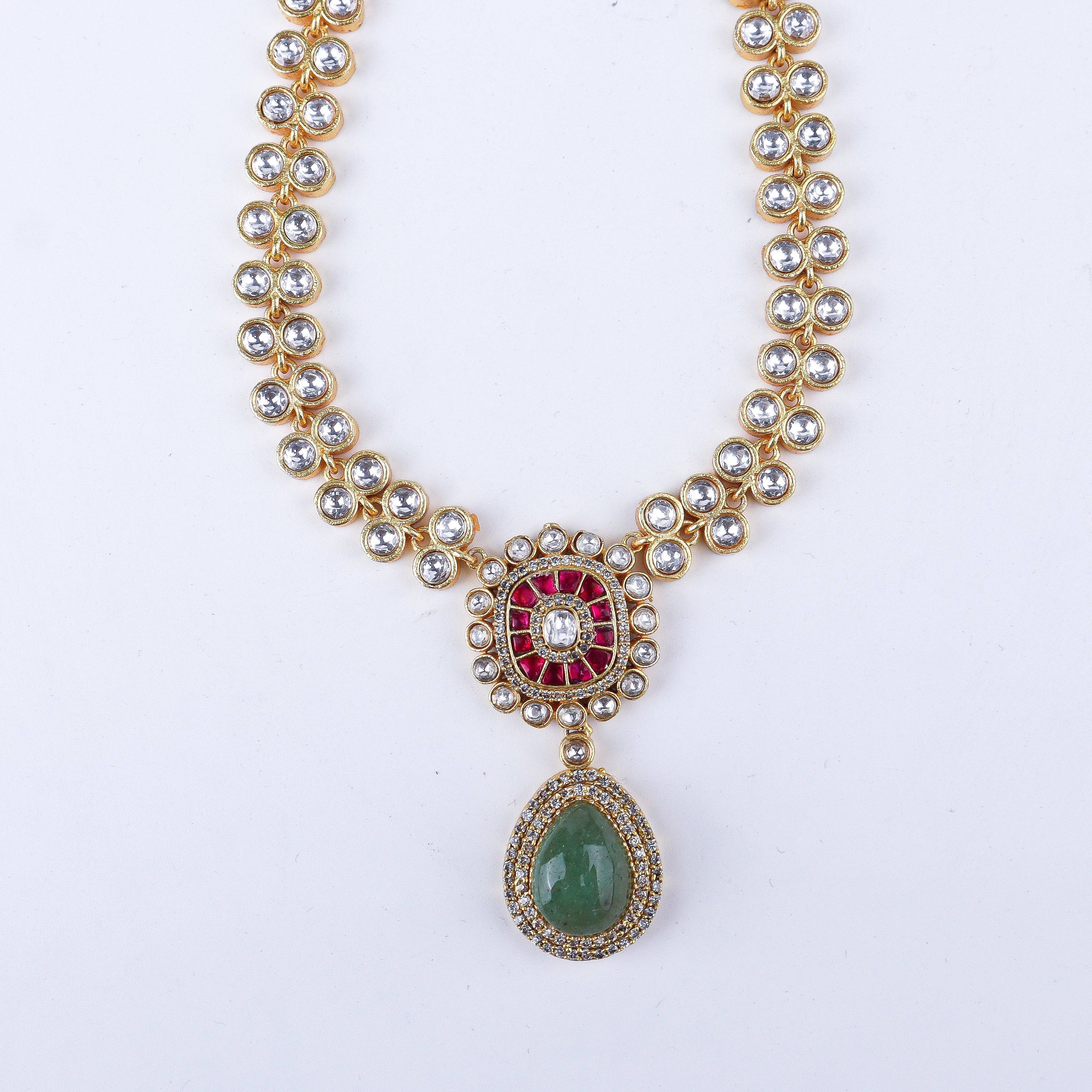 Close-up of 22K Gold-Plated Fashion Set showcasing intricate detailing, fine craftsmanship, and rich 22K gold plating