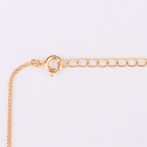 Gold necklace clasp with chain link detail