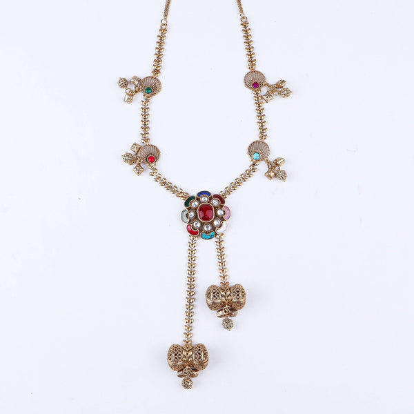 Close-up of 22K Gold-Plated Fashion Set showcasing intricate detailing, fine craftsmanship, and rich 22K gold plating