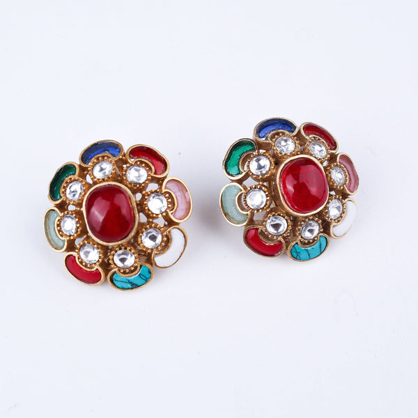 Close-up of 22K Gold-Plated Fashion Set showcasing intricate detailing, fine craftsmanship, and rich 22K gold plating