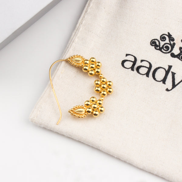 Itihaas Kudi Nath - Medium (Left, Pierced) | 22K Gold Plated