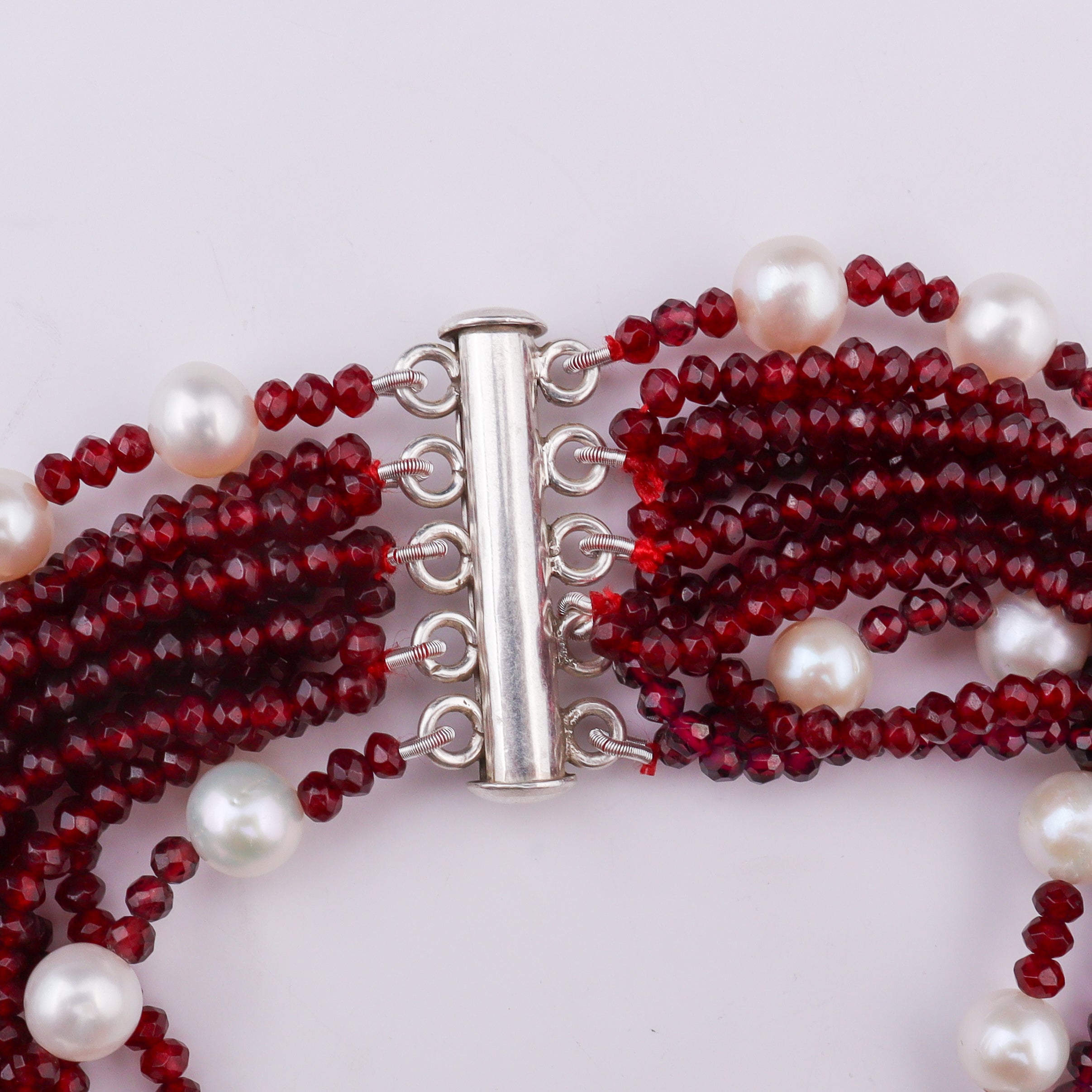 Luxe Necklace - Fresh Water Pearls & Brown Jade