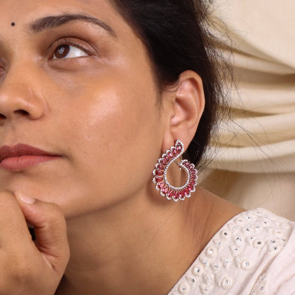 Model wearing a fashion earring for a stylish and contemporary jewellery look